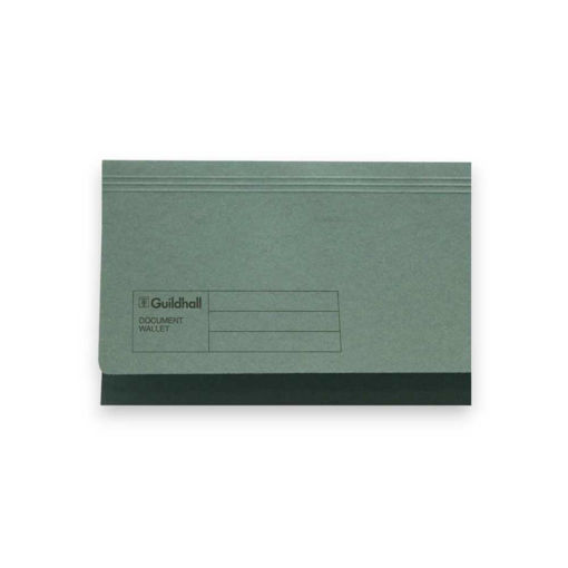 Picture of GUILDHALL CARDBOARD DOCUMENT WALLET BLUE